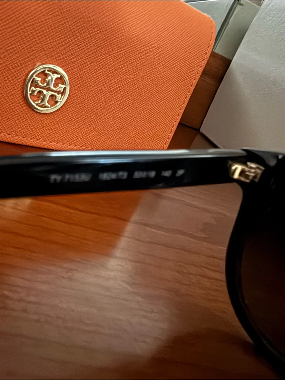 Tory Burch Black Sunglasses with Orange Case